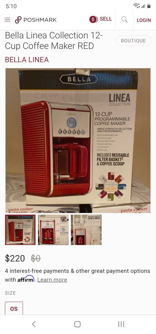 Bella Linea Collection 12-cup Programmable Coffee Maker 