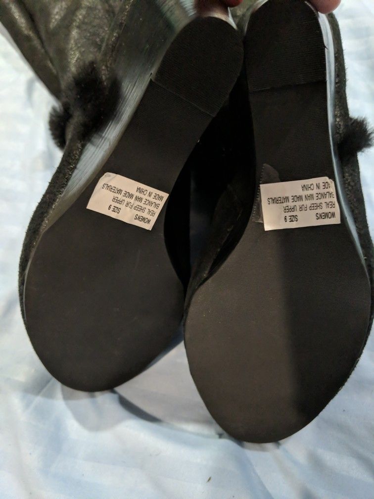 Eddie Bauer Shearling Fur Lined Knee-high Boots