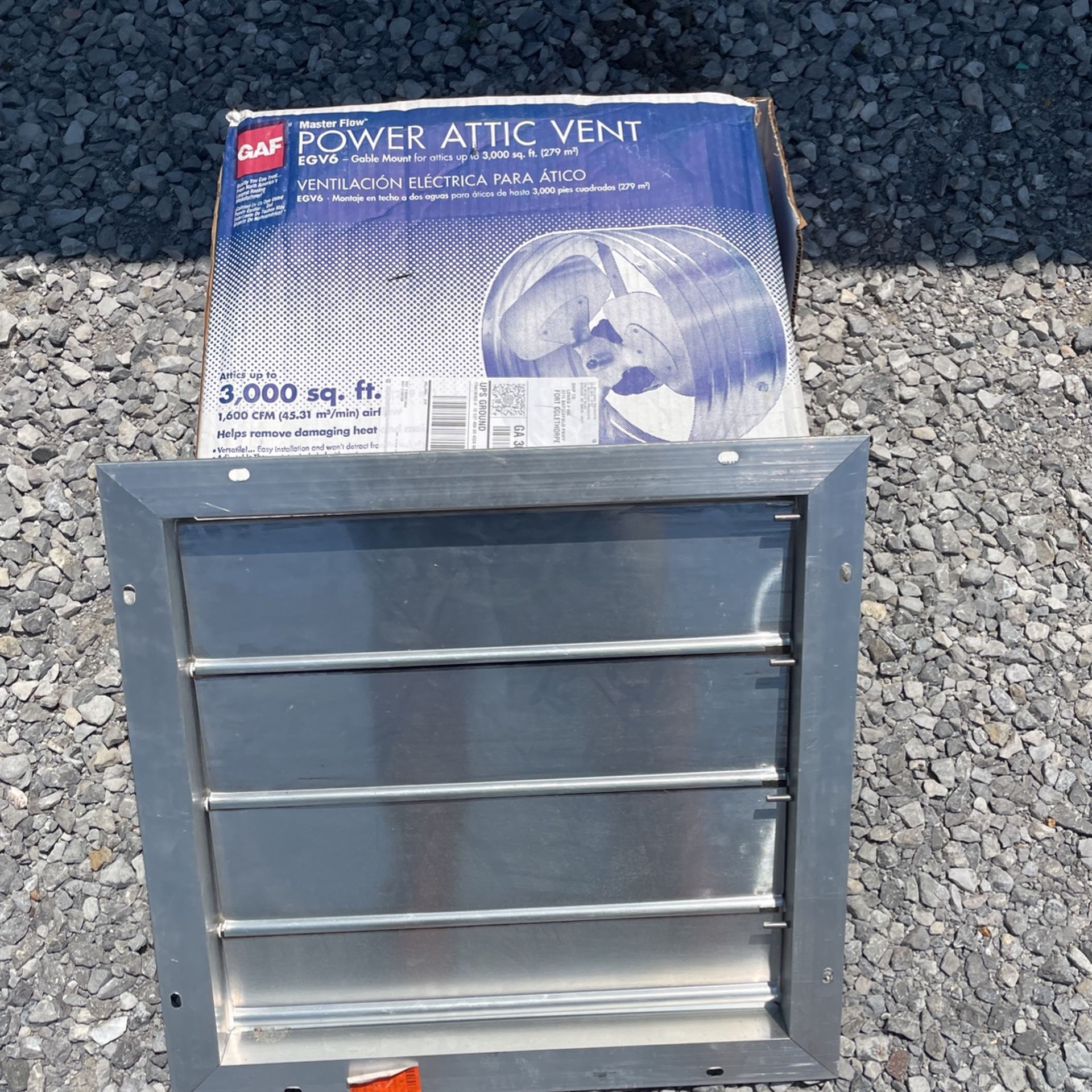 3000 Sq Feet Power Attic Vent And Out Side Wether Proof Vent