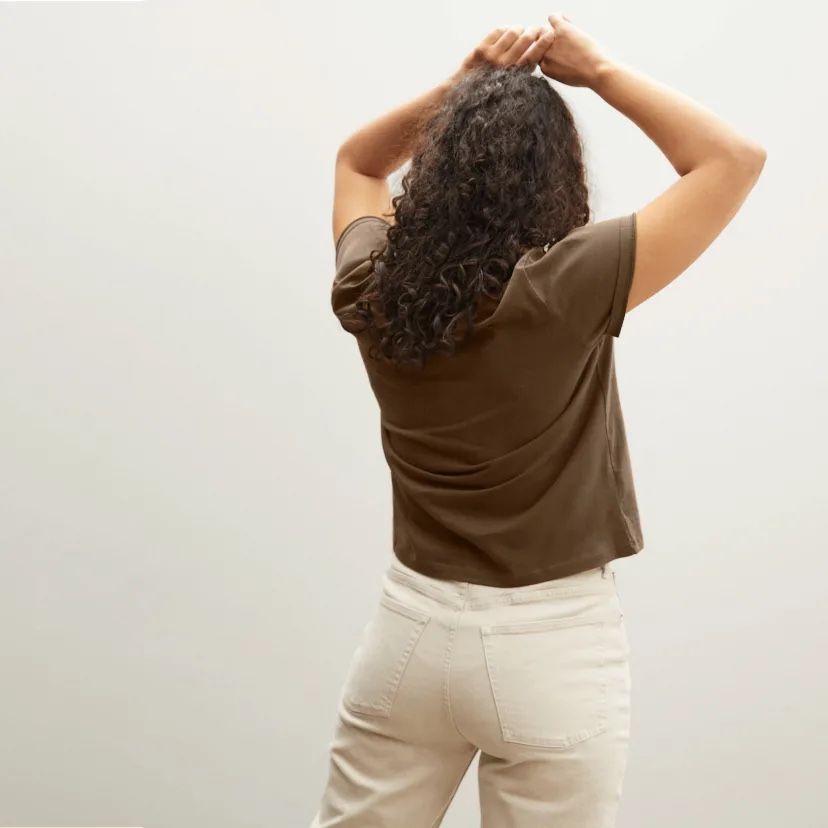 Everlane Organic Cotton Box Cut Tee - Walnut