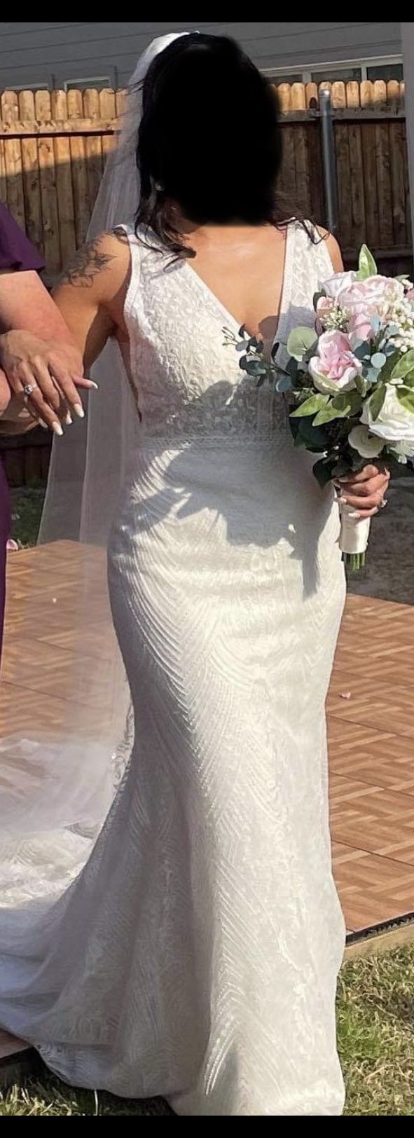Rosa Clara Cher Wedding Dress & Veil