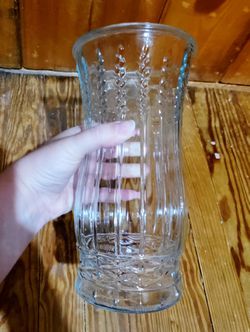 Vintage Wheat Stalk 1960's Large  Clear Glass Vase
(Brody Co 19 C973) Thumbnail