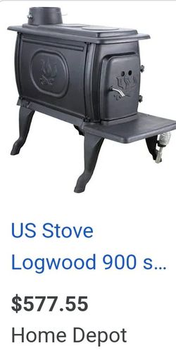 US Stove US1269E 900 Sq. Ft. Log Wood Cast Iron Stove, Black

 Thumbnail