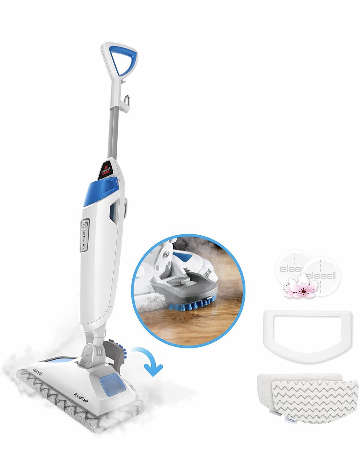 NEW! Bissell Power Fresh Steam Mop with Natural Sanitization, Floor Steamer, Tile Cleaner
