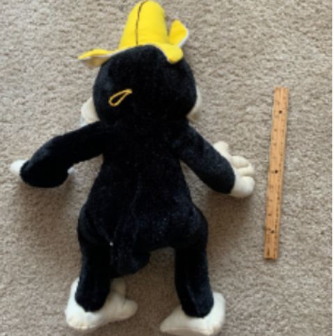 BIG TOY'S Deluxe 24"Monkey With Banana On Head Plush Toy Stuffed, Reduced To $7.00