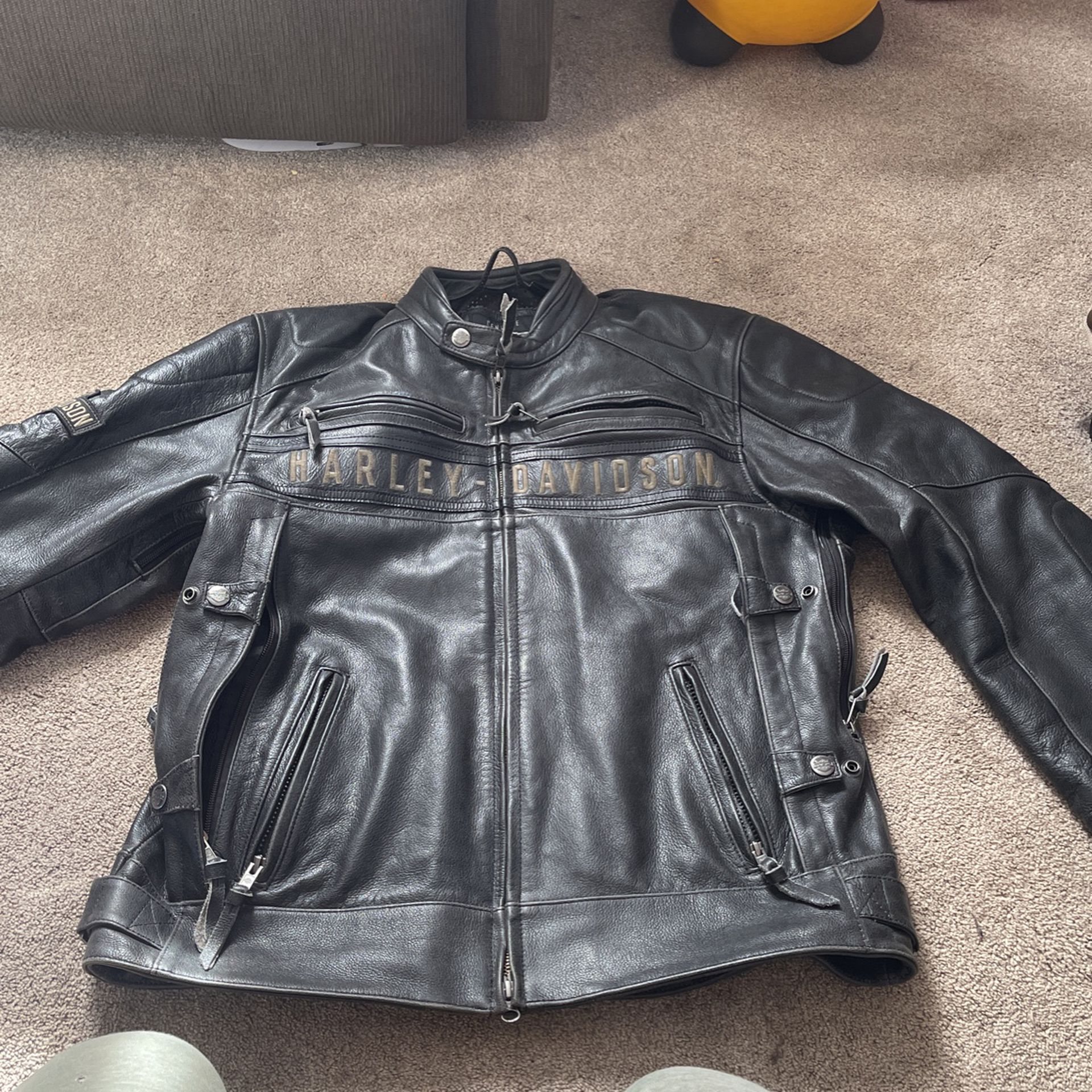 Leather Harley Davidson Jacket Reflective 