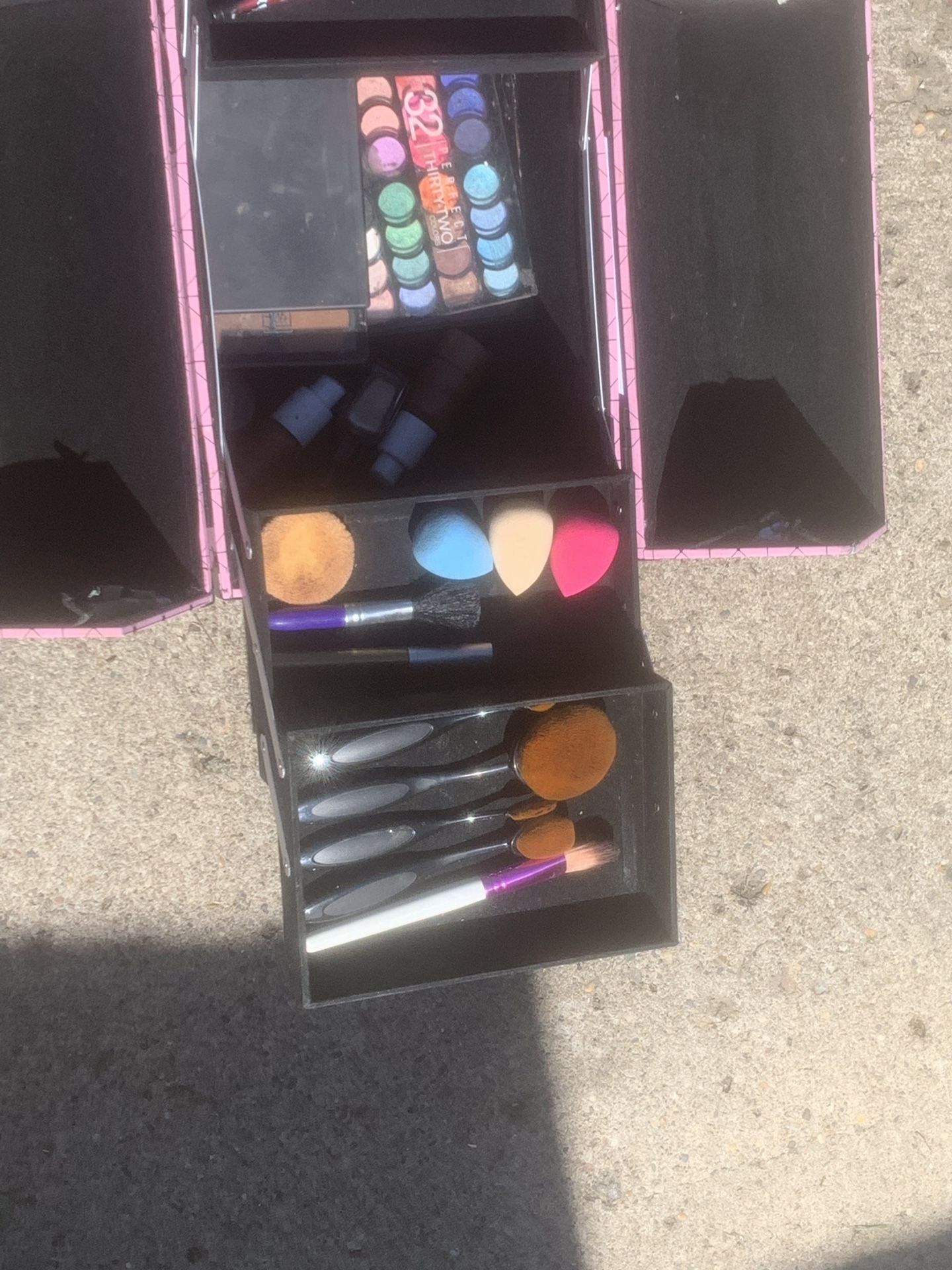 Makeup box with makeup products