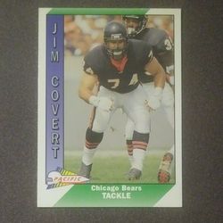 Pacific 1991 Jim Covert Chicago Bears #45 Tackle Football Card Vintage Collectible Sports NFL Thumbnail