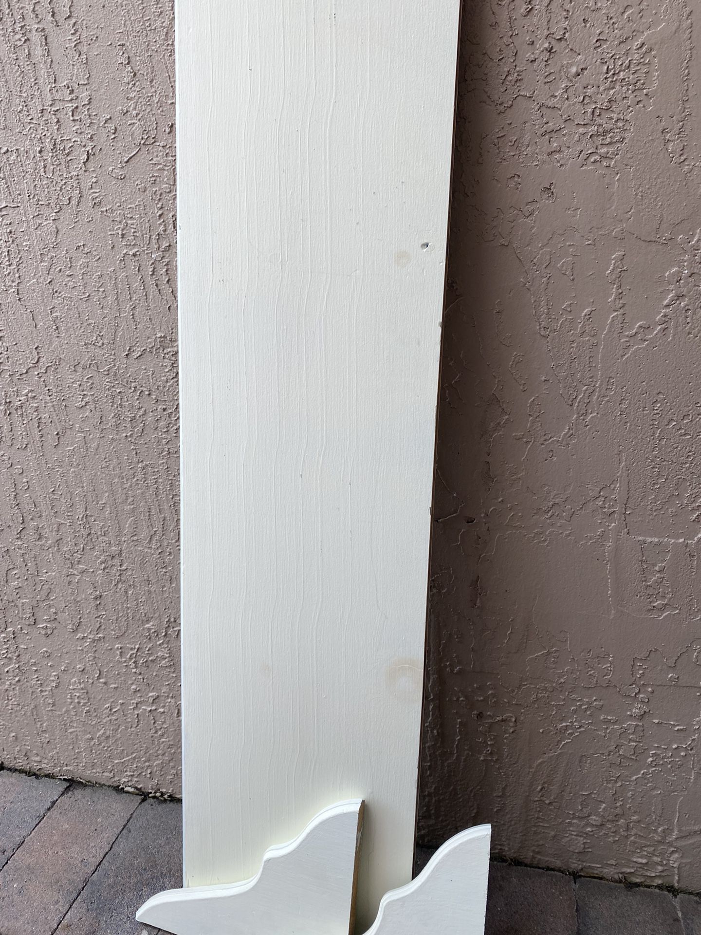 2 White Wooden Shelves