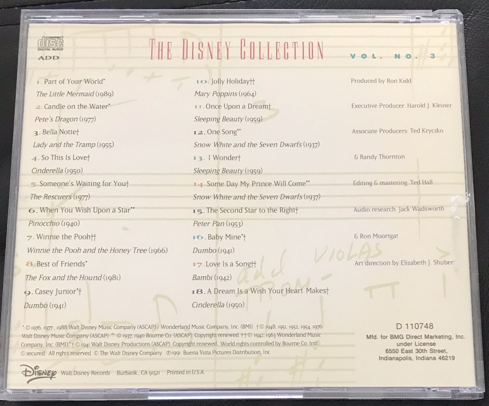 The Disney Collection Vol. No. 3 CD