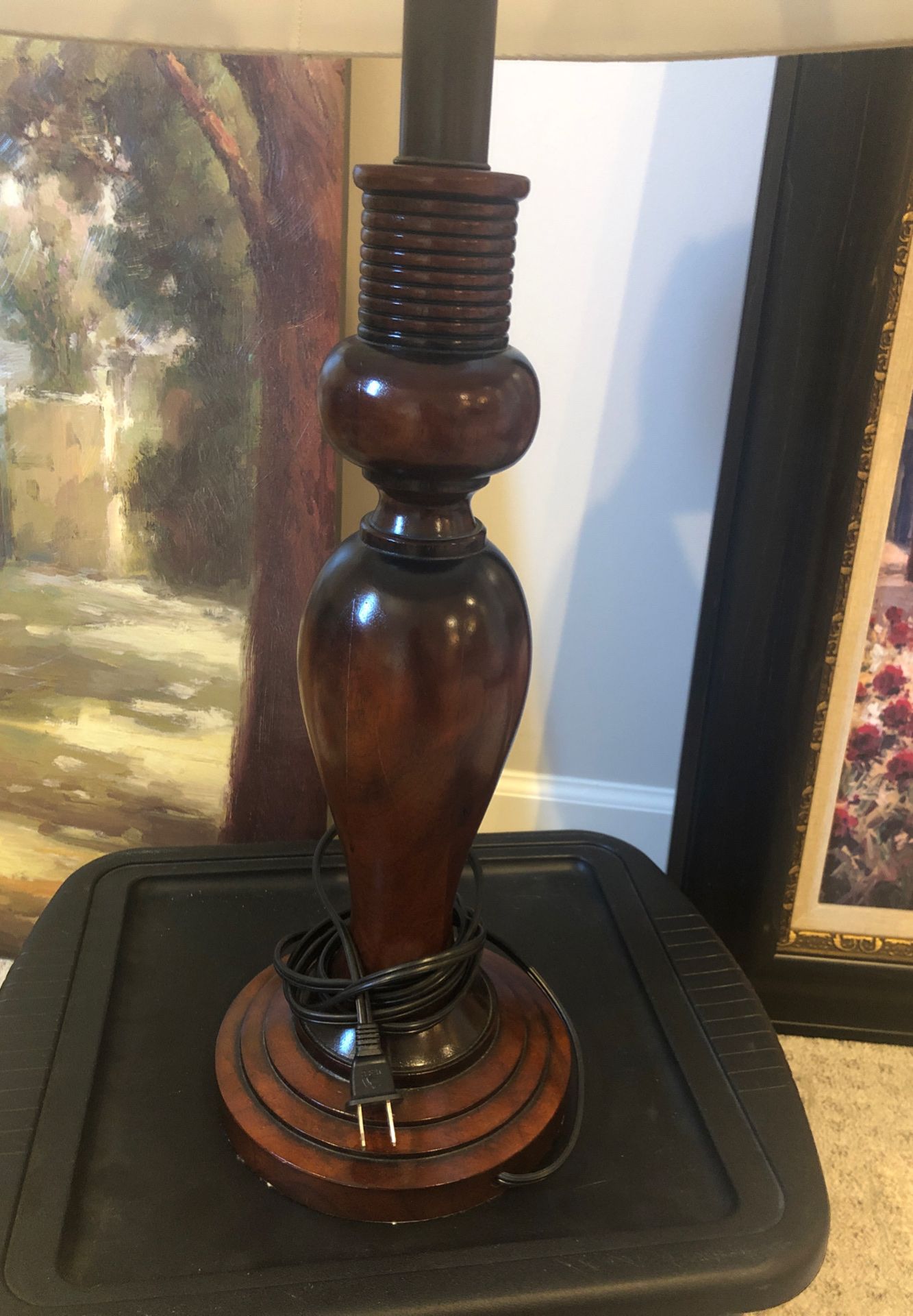 Ethan Allen Table lamp with wood base