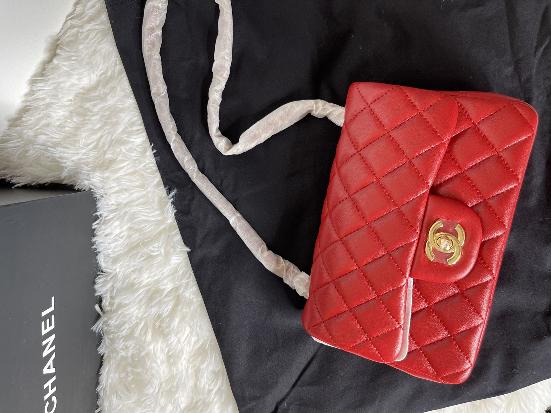 Chanel Red Double Flap Bag 