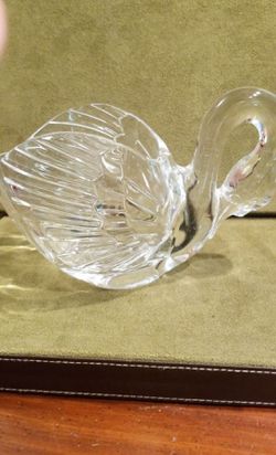 Vintage Clear Glass Swan Dish Thumbnail