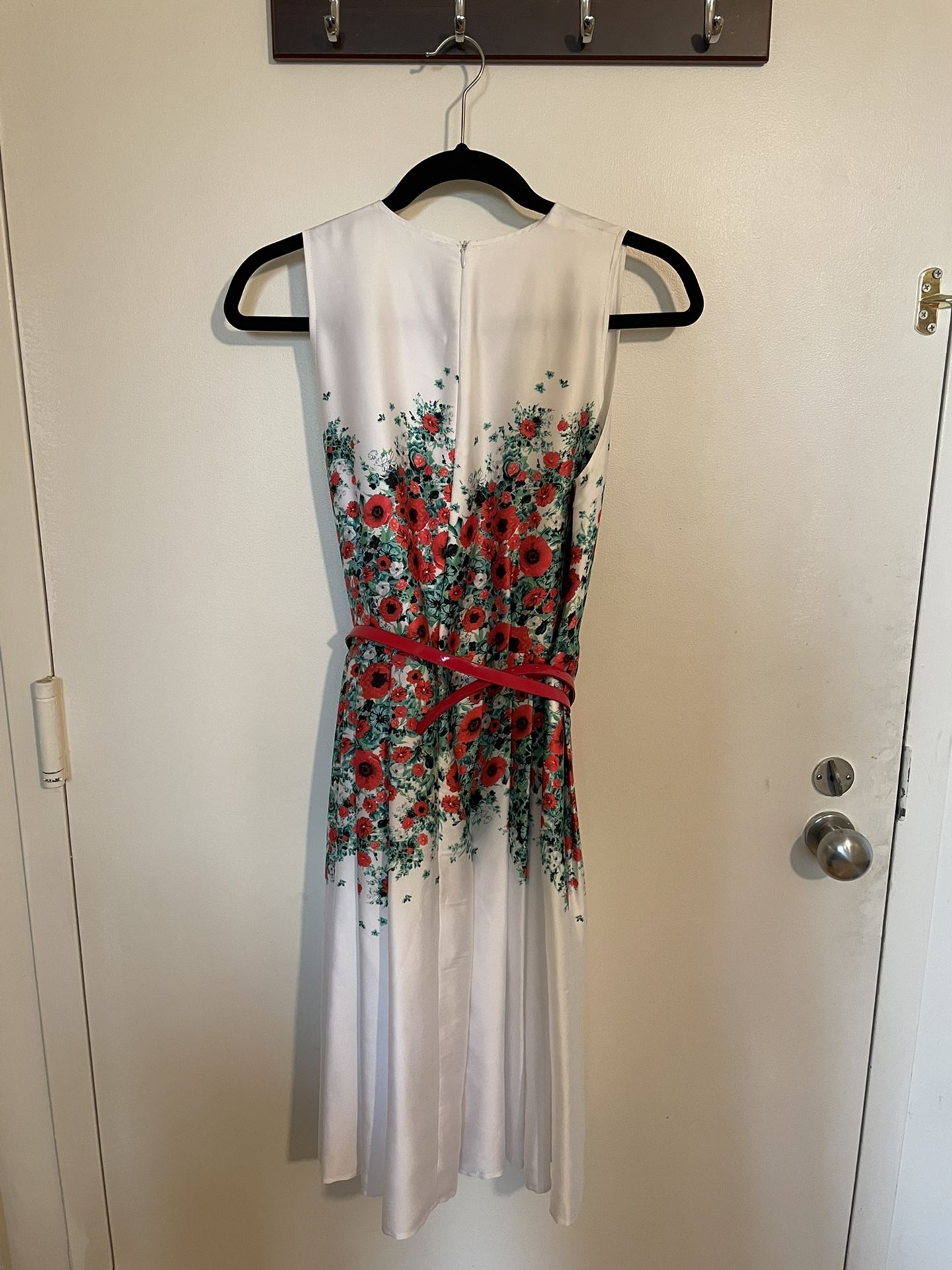 Isabel Garcia Flower Pattern White Dress M