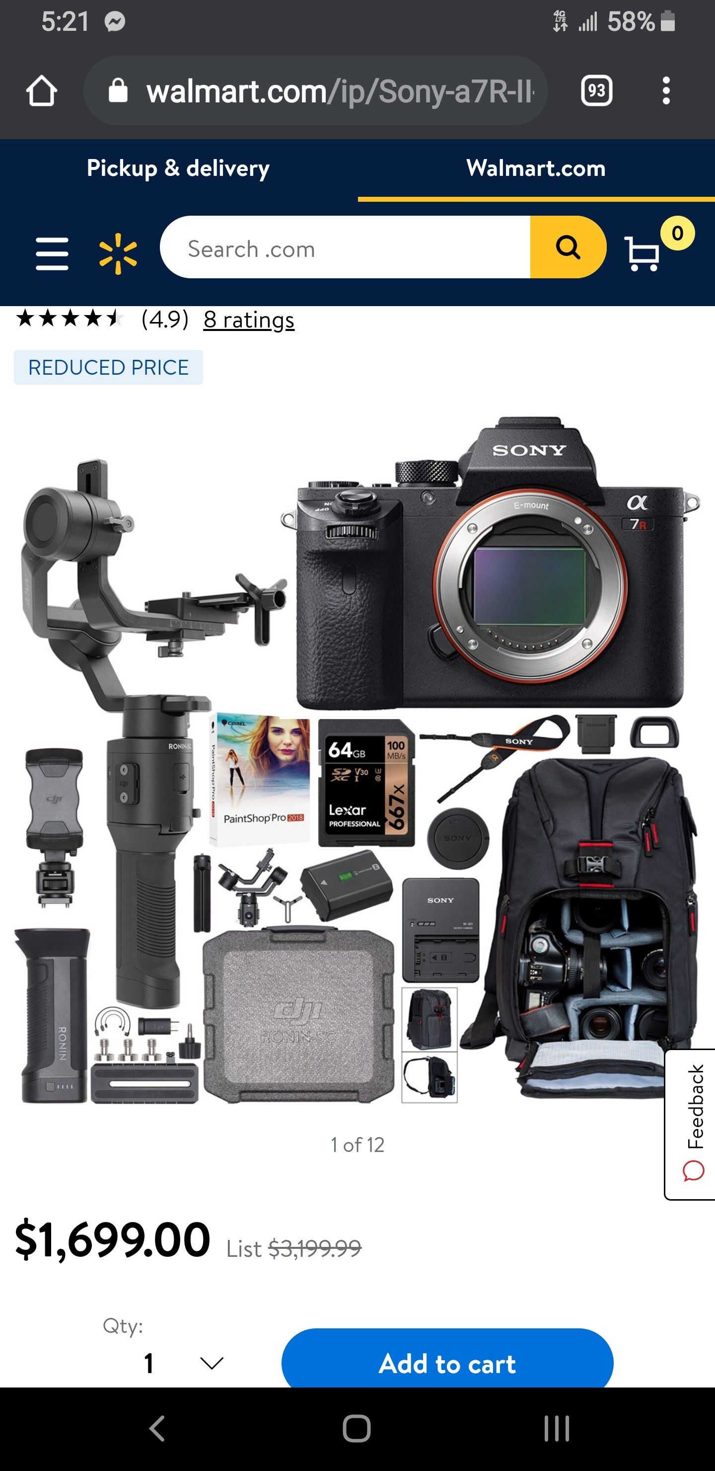 Sony Alpha A7 Digital Camera and Bag