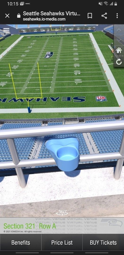 PRICE DROP Seahawks Vs Jacksonville Jaguars - 2nd Row (Row B) Toyota Fan Deck - $100