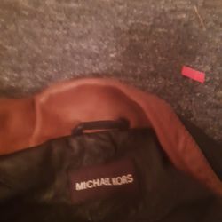 Micheal Kors Leather Jacket Used But Like New  Thumbnail