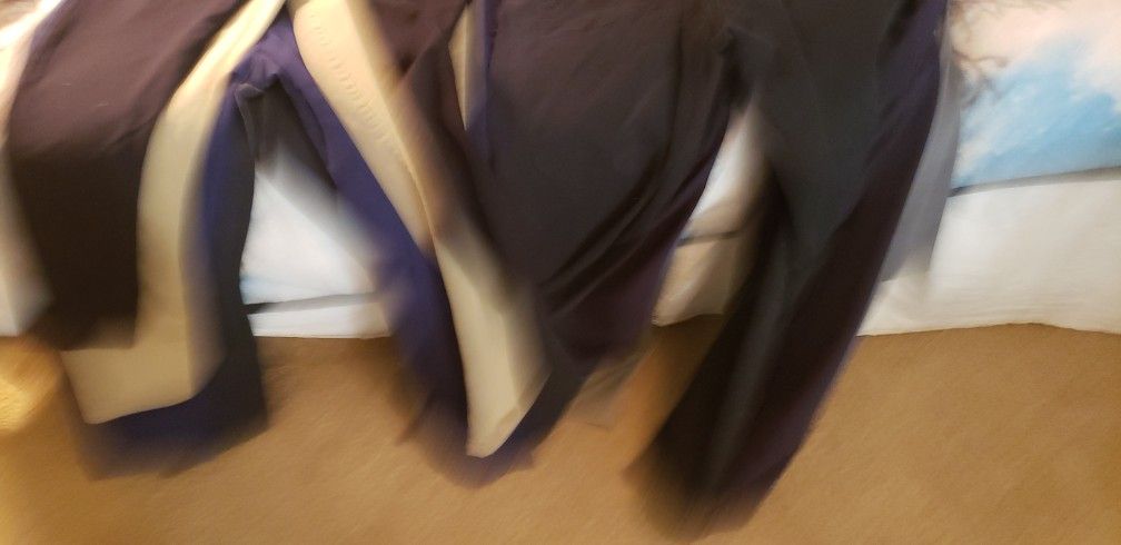 Size 14. 6 Pair. Business, Casual And Capris.