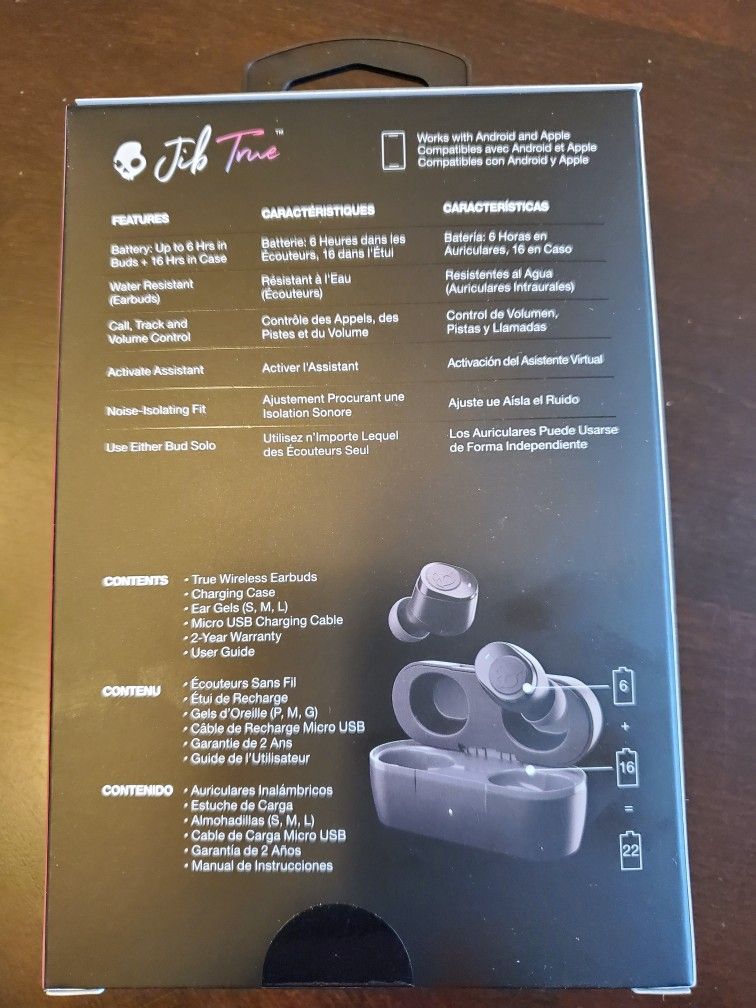 Brand New Skullcandy Jib True Wireless Bluetooth Earbud/Headphones