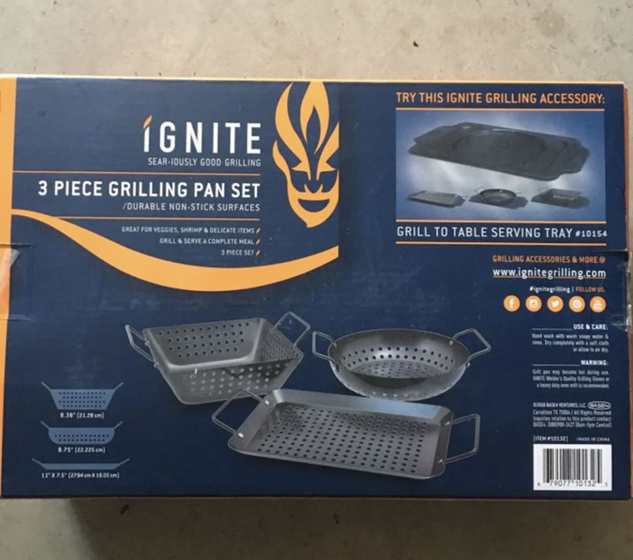 Ignite 3 Piece Grilling Pan Set