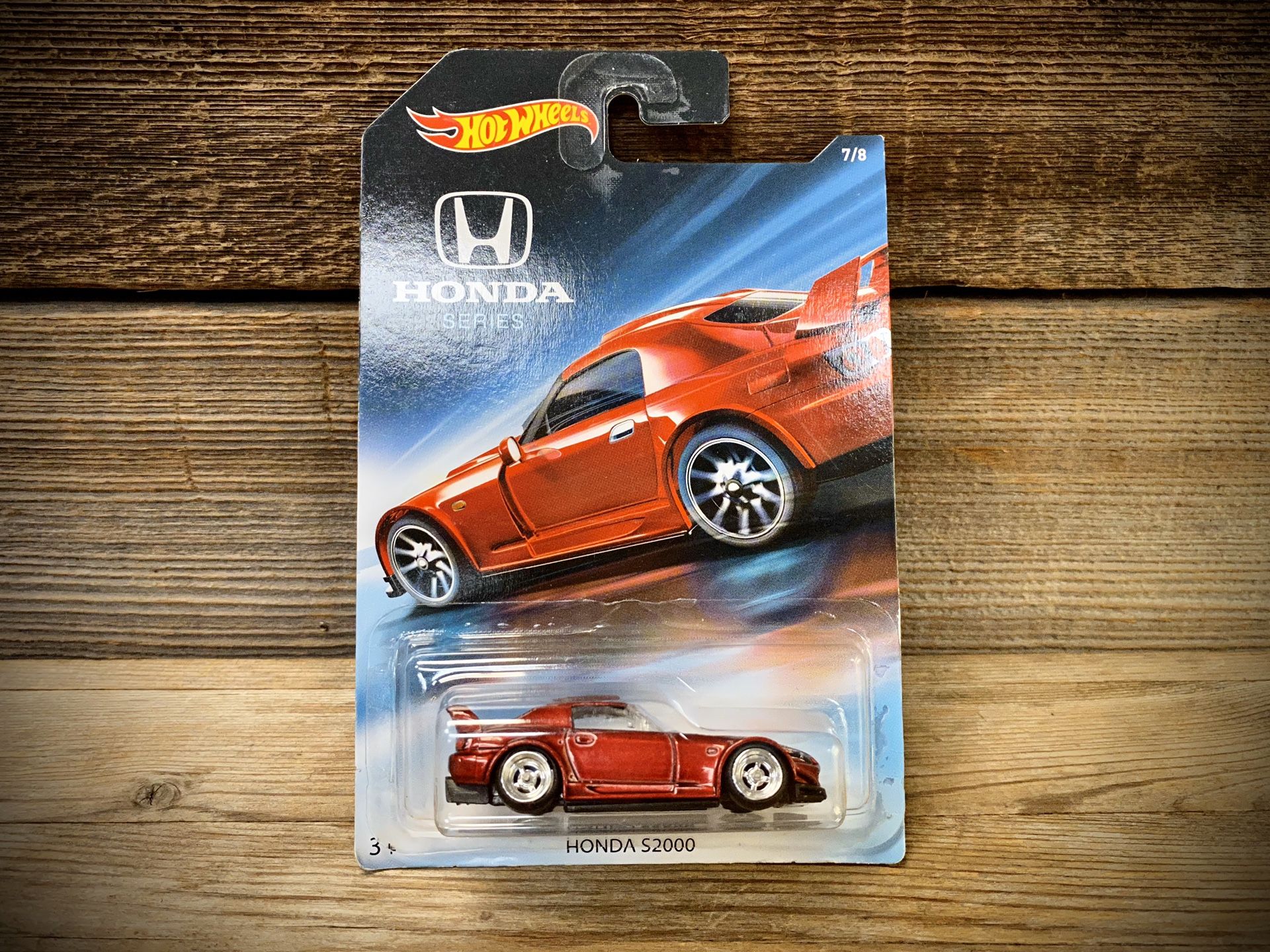 REPACKAGED CUSTOM 1:64 Honda S2000 Hot Wheels - Lowered + camber with upgraded premium 4-spoke step lip wheels