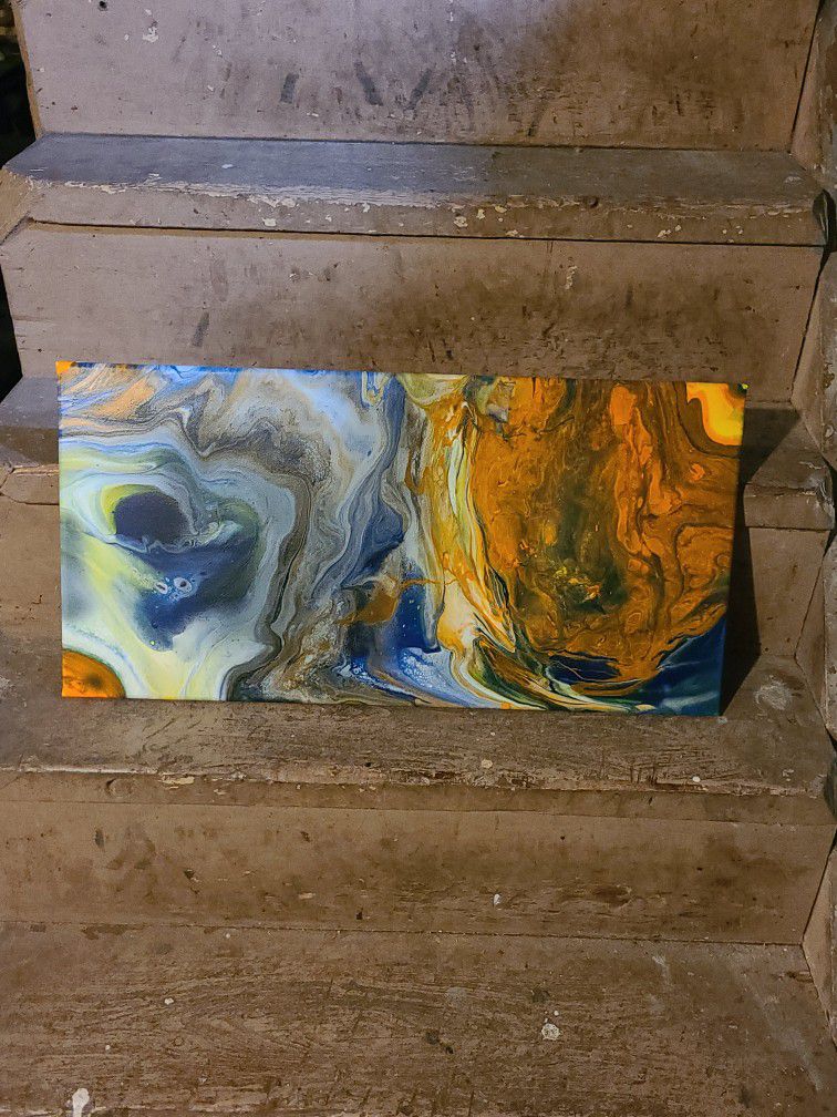 Acrylic Pour Abstract Painting 
