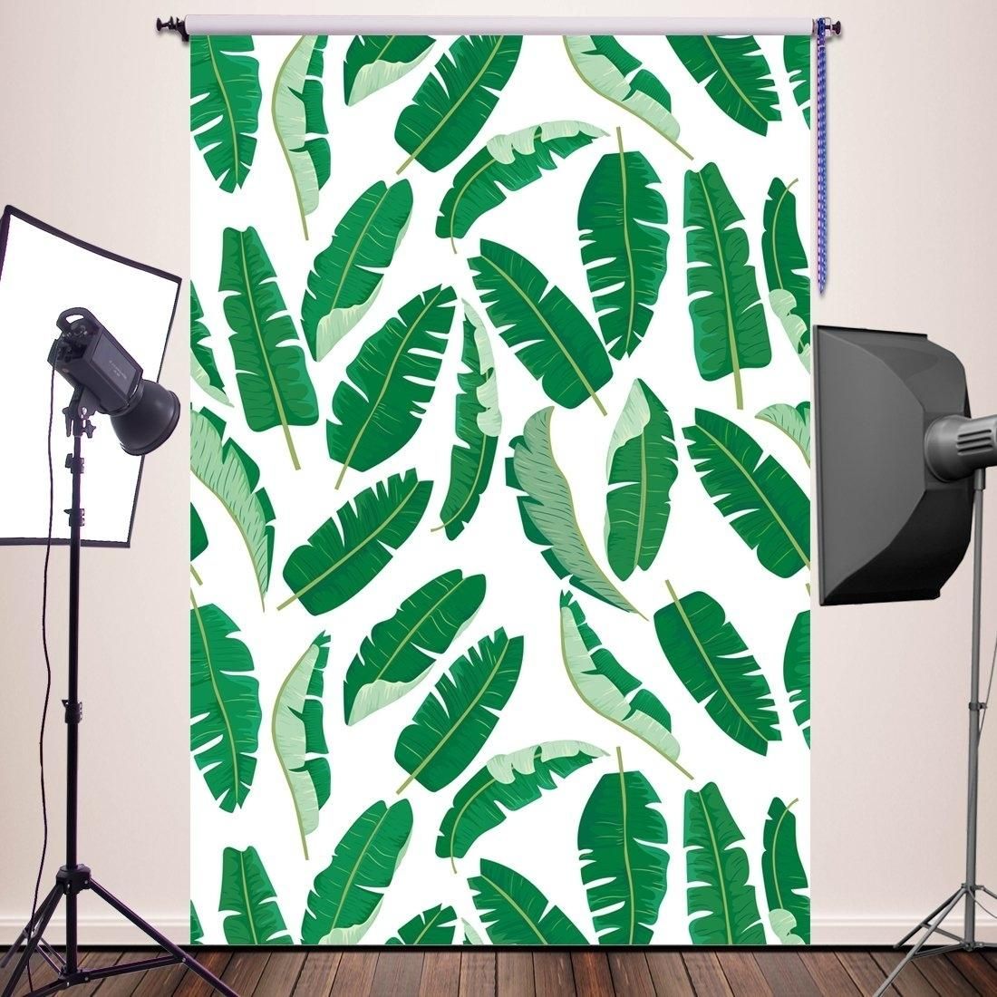 5x7ft Photography Backdrop Newborn Photo Props Baby Studio Props Photographer Photo Booth Banana palm leaves party