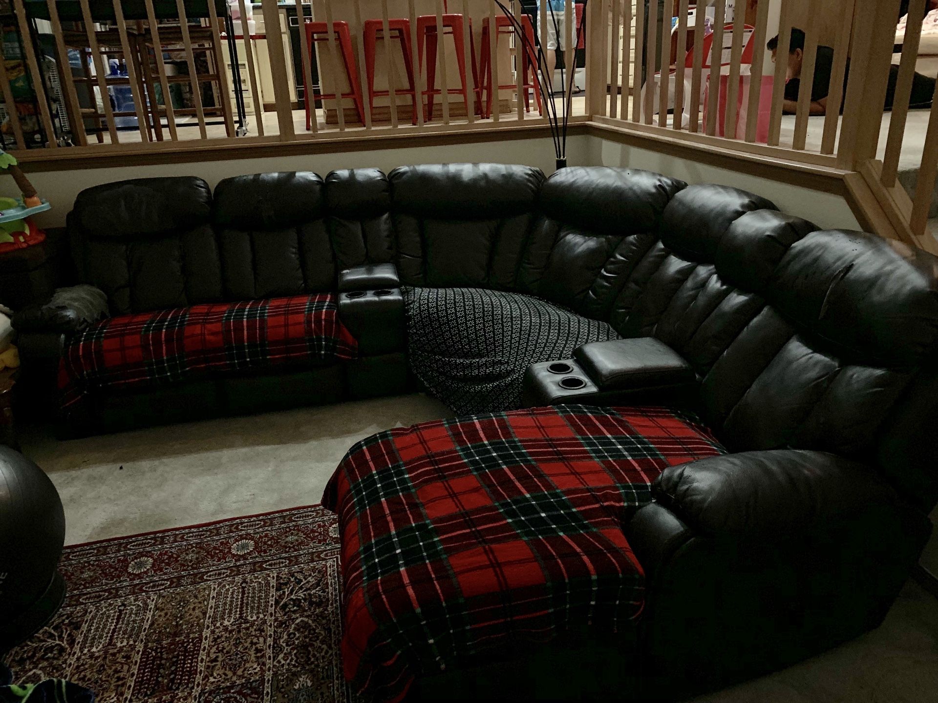 Sectional comfy COUCH with recline on sale, OBO offer up for Sale in