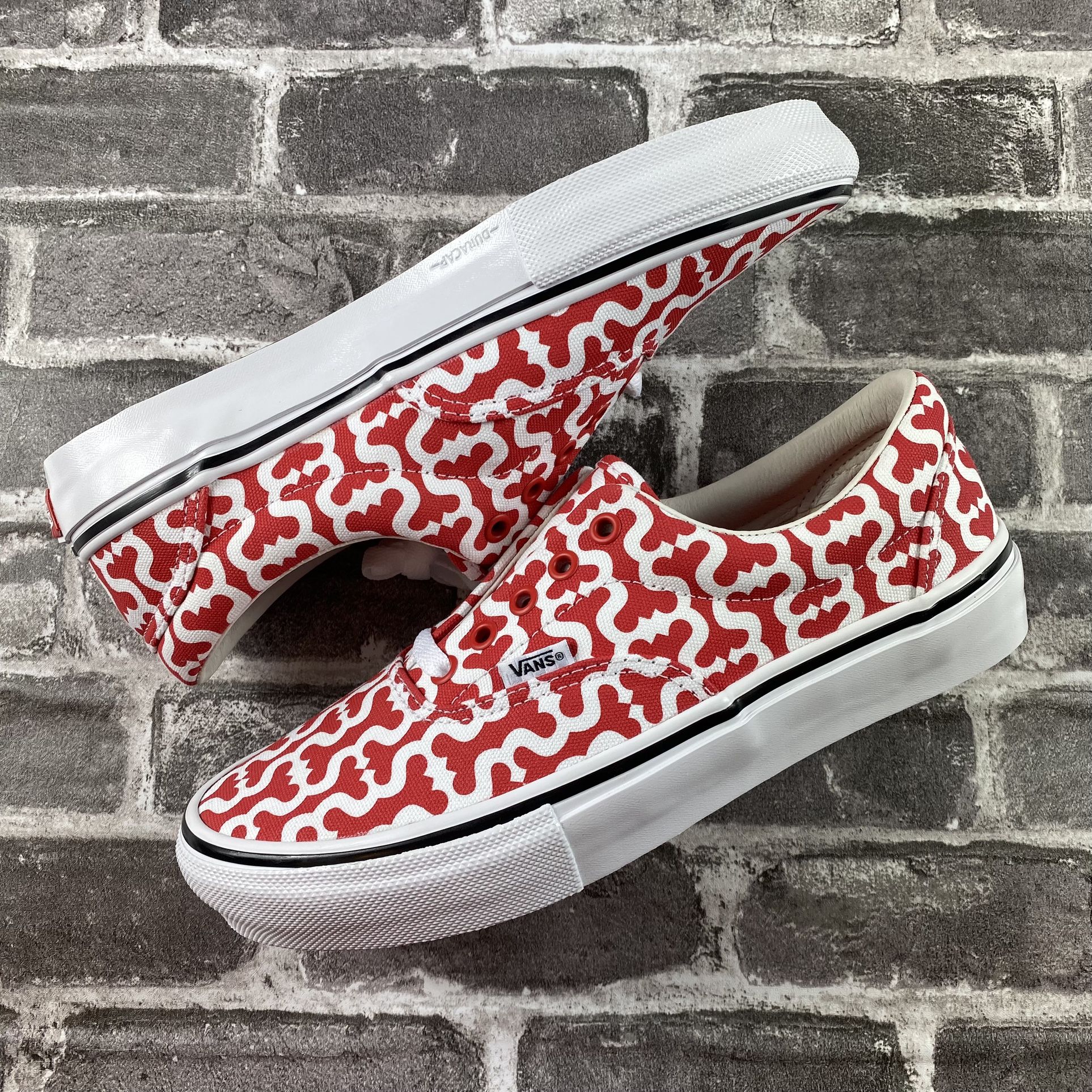 2021 SUPREME VANS RED MONOGRAM S LOGO SKATE SHOE MENS SIZE 8