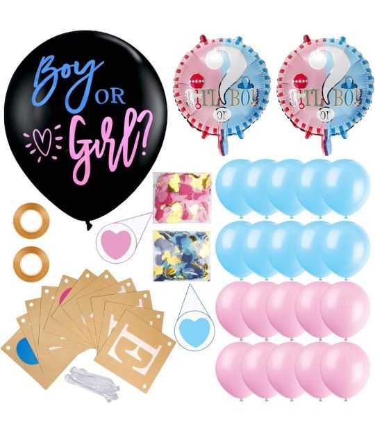 Gender Reveal Party Decorations Kit