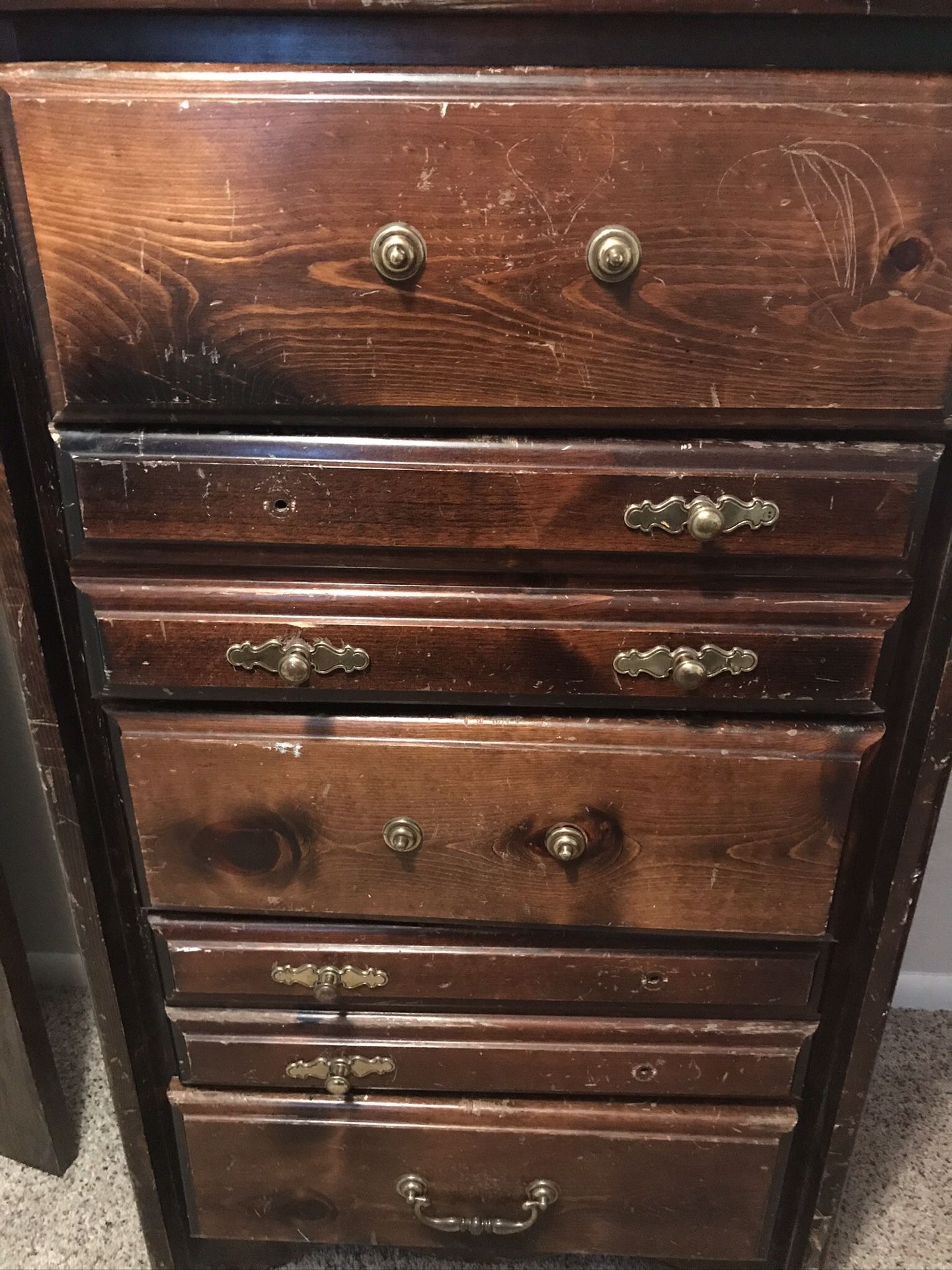 Solid wood dresser
