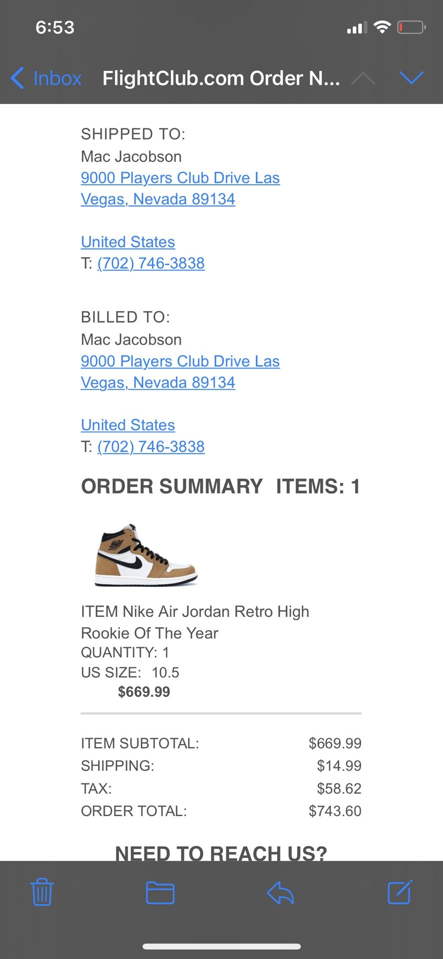 Brand New Nike Air Jordan 1 Rookie Of The Year ROTY