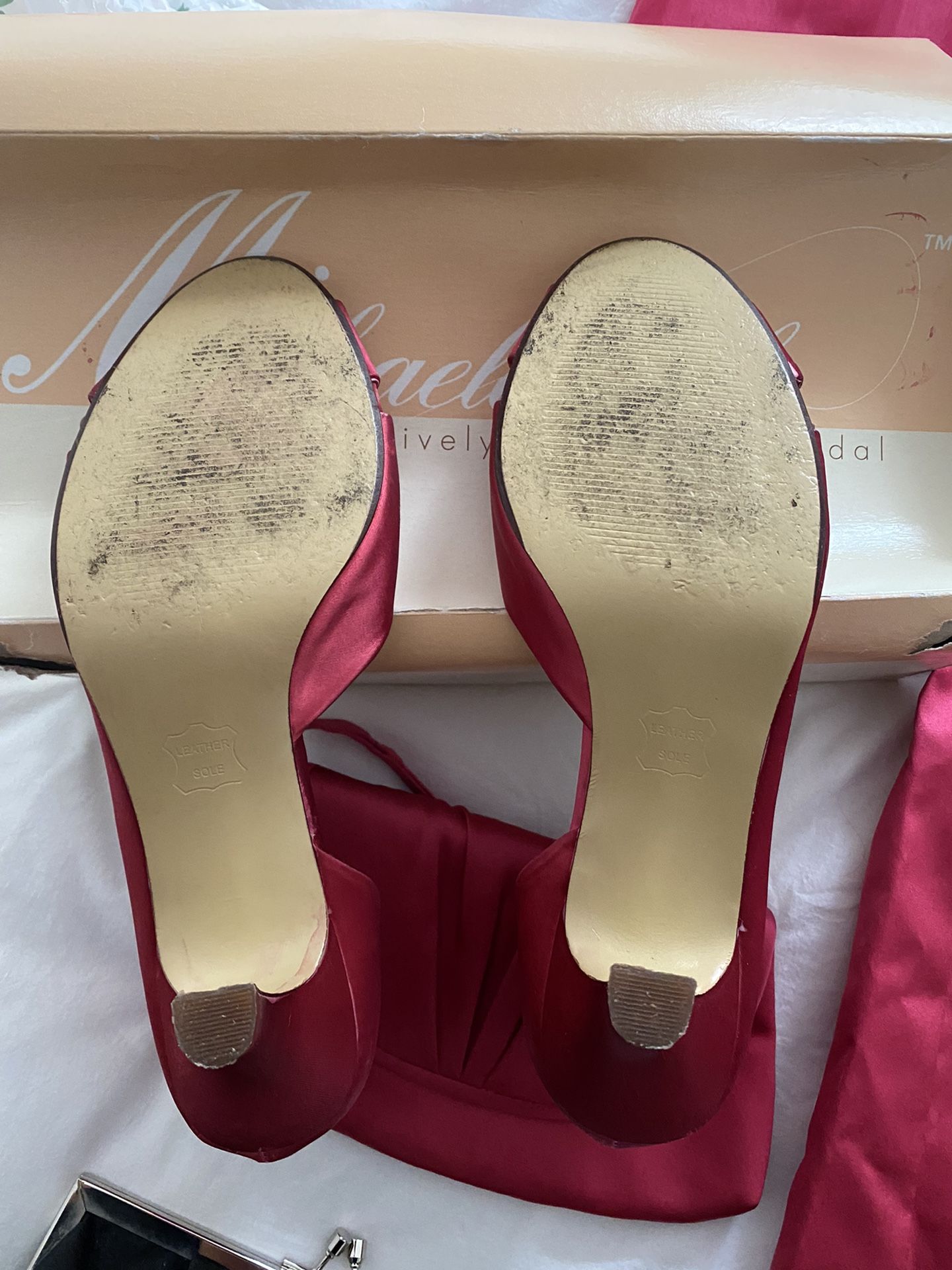 David Bridal Dress For Wedding With Shoes And 2 Clutches