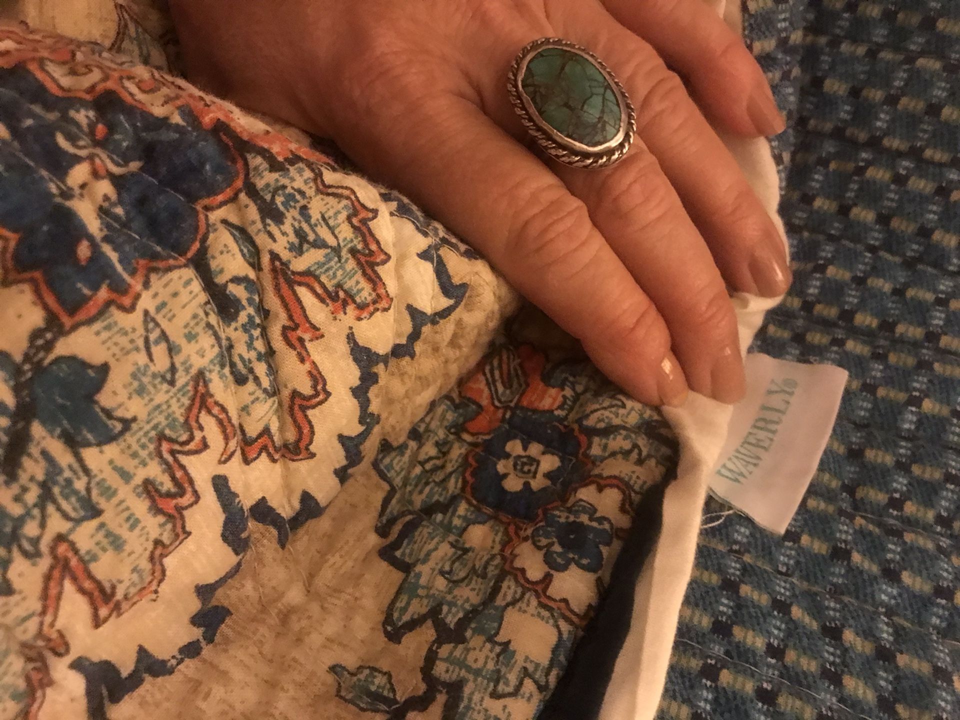 French Provential Quilted Coverlet/throw