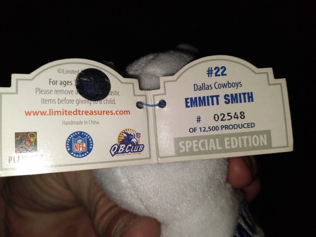 1980 Emmitt Smith Teddy Bear. Limited Edition. #02548 Out Of 12000 Produced