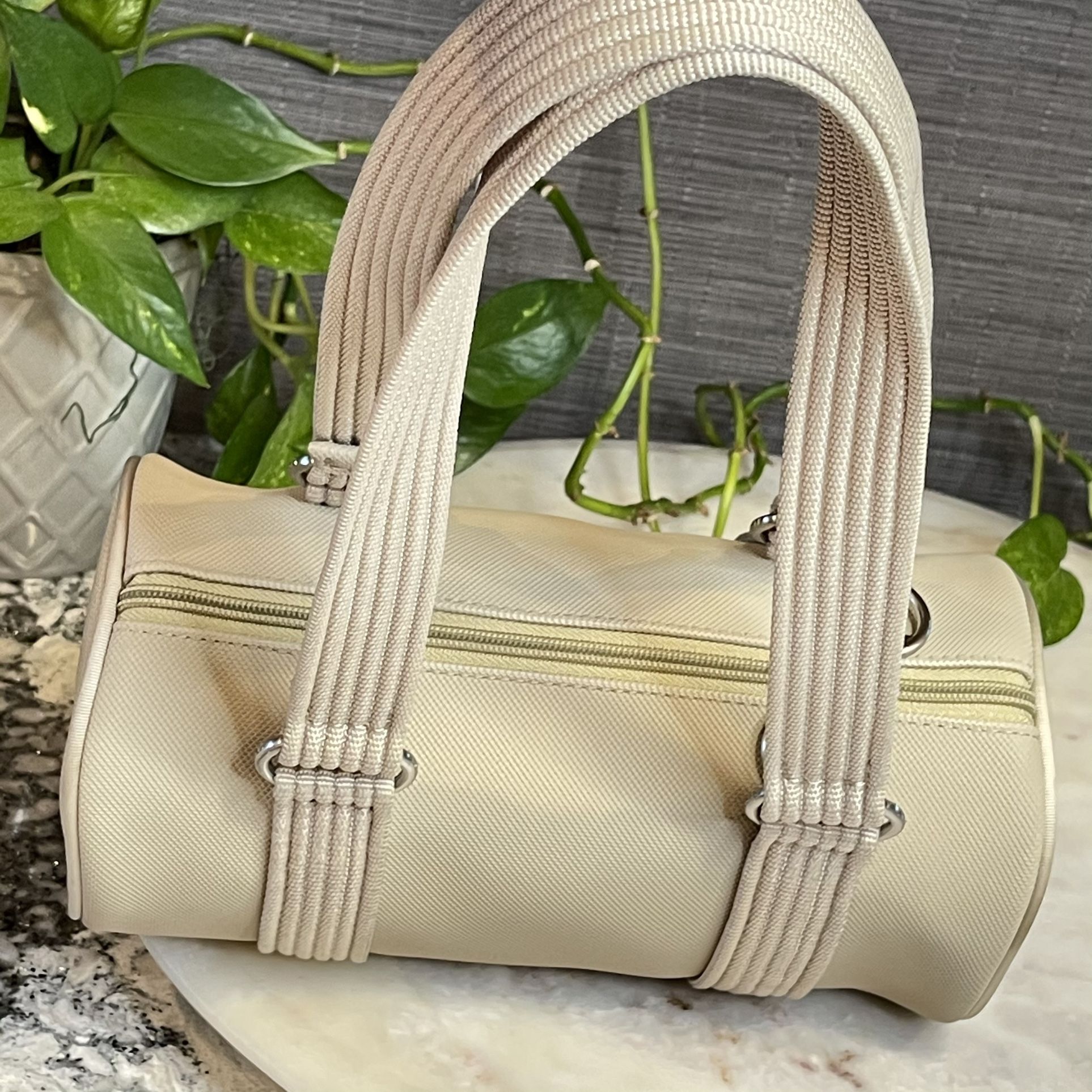 LACOSTE Summer Sand Roll Bag Khaki Bag NWOT