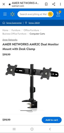 Brand New Dual Monitor Stands - Desk Clamp Base Thumbnail