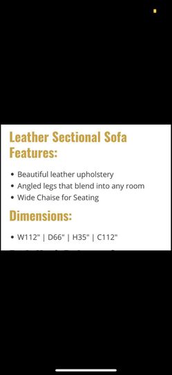 Top grain leather L shaped sectional- modern style- amazing quality- 4 color options- in stock Thumbnail