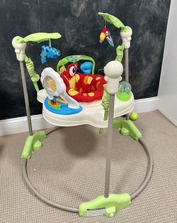 Fisher-Price Rainforest Jumperoo, freestanding baby activity center with lights, music, and toys Thumbnail