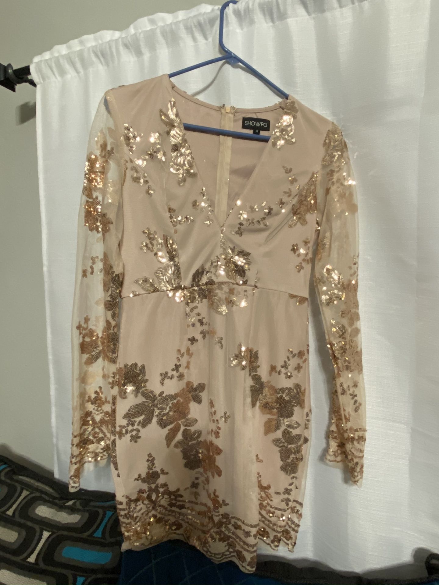 Bodycon Nude Sequin Dress
