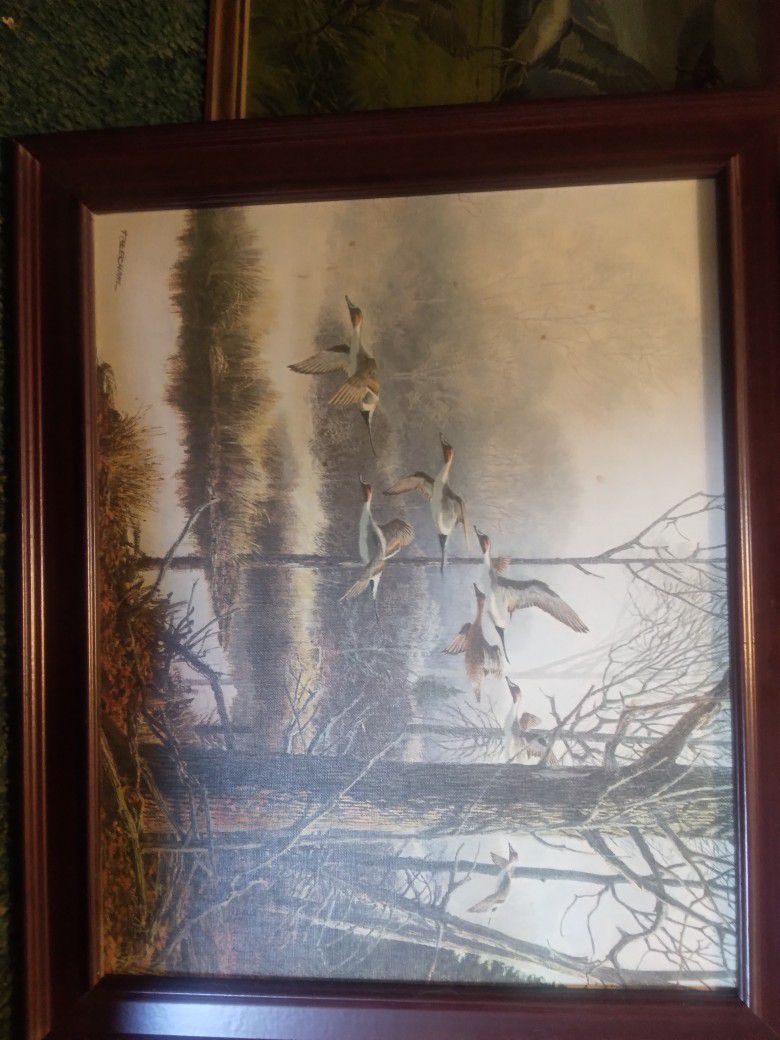 Vintage Hand Painted Duck Pictures 