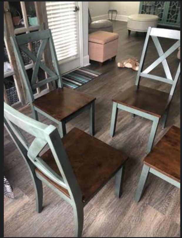 4 farmhouse style dining chairs