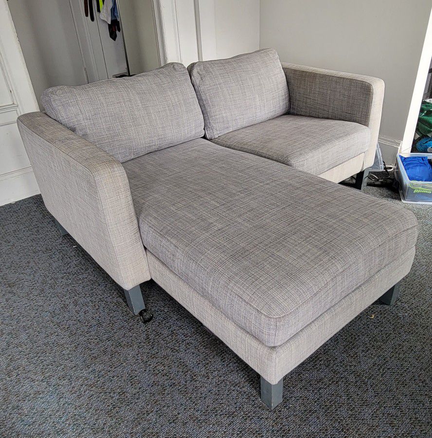 Ikea Karlstad Loveseat Chaise Sofa Combo 60% Off New