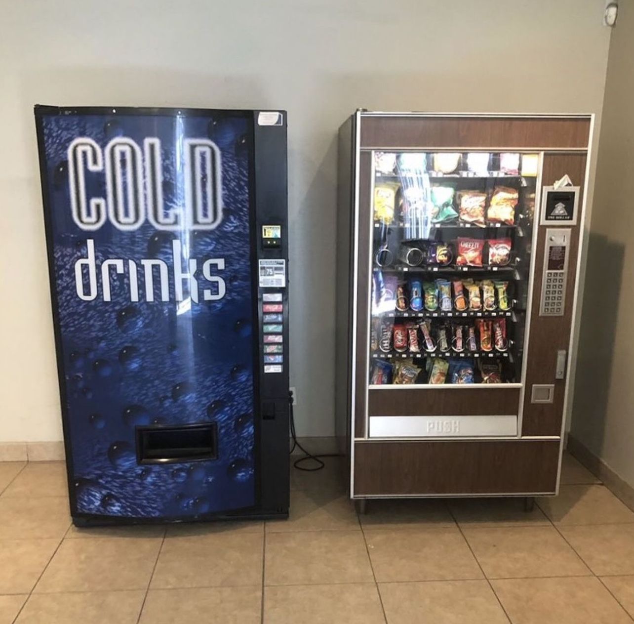 14 vending machines route with locations included 7 snacks 7 bevs for