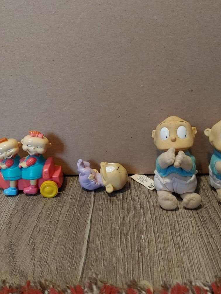 (LOT of 4 )1998 RUGRATS Nickelodeon Burger King Kids Club Meal Toys