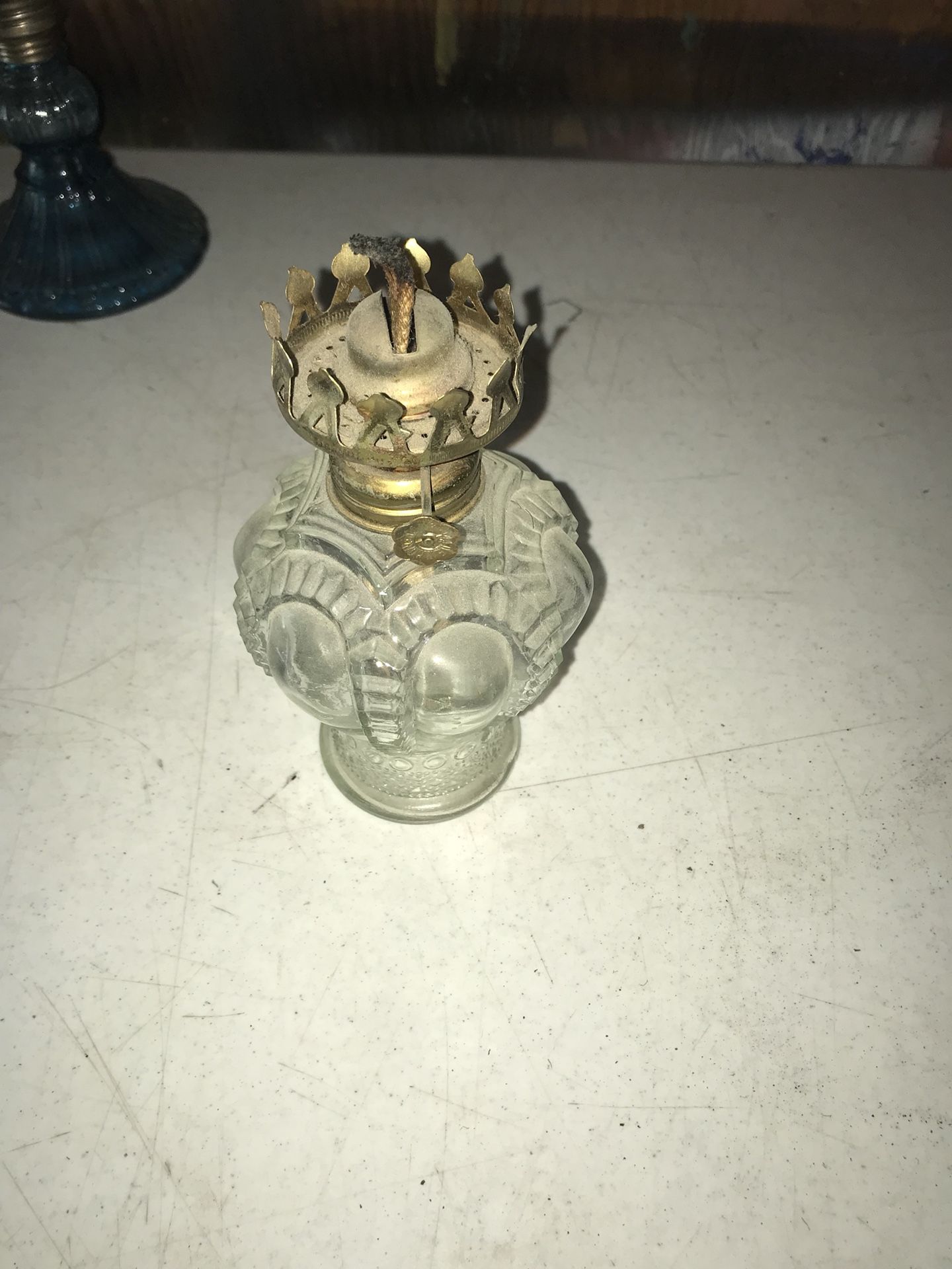 Vintage hurricane lamp