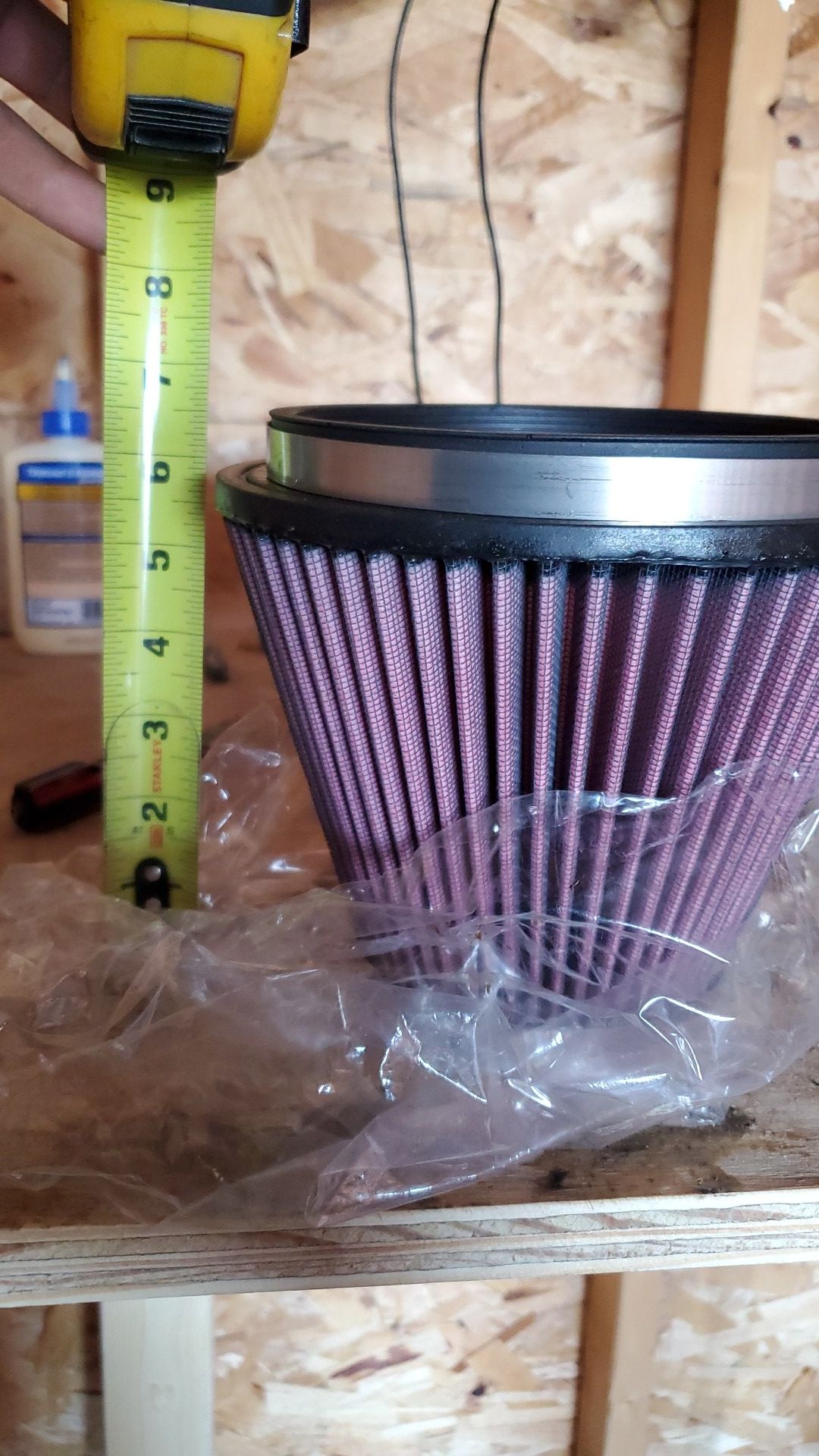 K&N 6" washable air filter