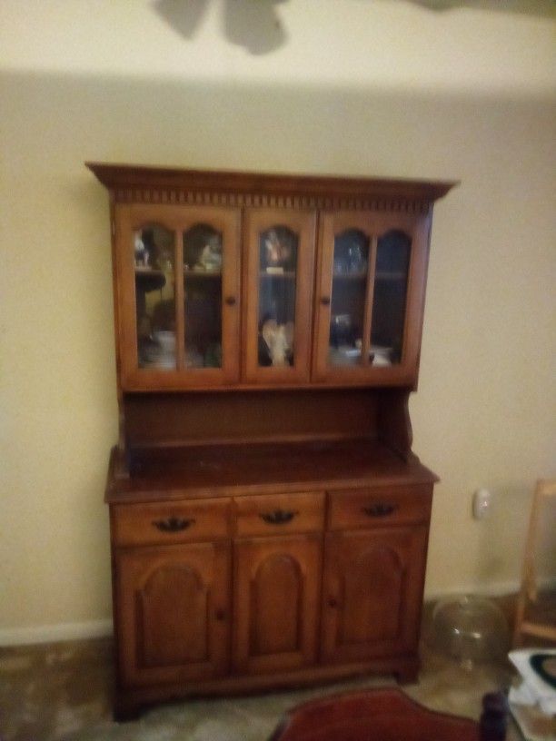 Cabinet Wooden. 2 Peice Good Condition
