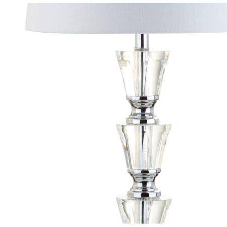 NEW SET 2 Crystal LED Table Lamp Pair Bulb Elegant Base Drum Shade Living Room End Desk Glass Vintage Light Indoor Electrical Illumination *βREADβ*