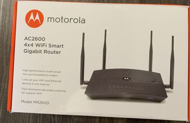 Motorola AC2600 4x4 WiFi Smart Gigabit Router with Extended Range, Model MR2600 Thumbnail